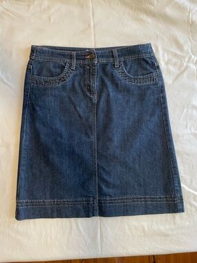 Boden Classic Dark Blue Denim Skirt - Women